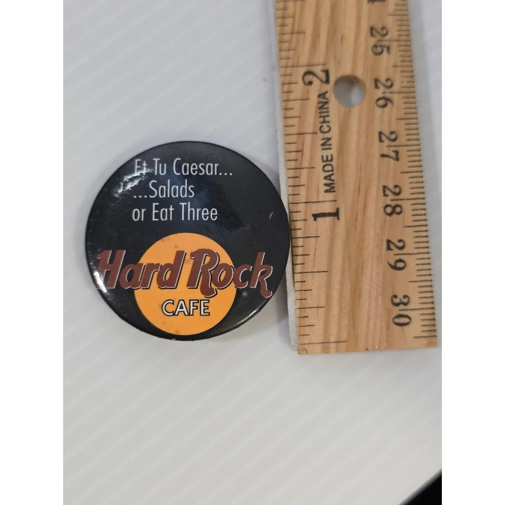 Vintage Hard Rock Cafe‎ Slogan Pinback Button Lot Et Tu Caesar Humor Pins